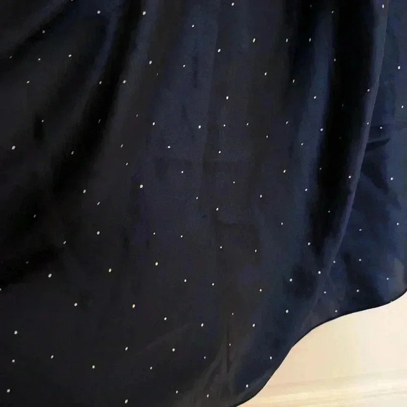 Vintage 3X vanity Fair dark blue and white polka dot chemise - Picture 6 of 6